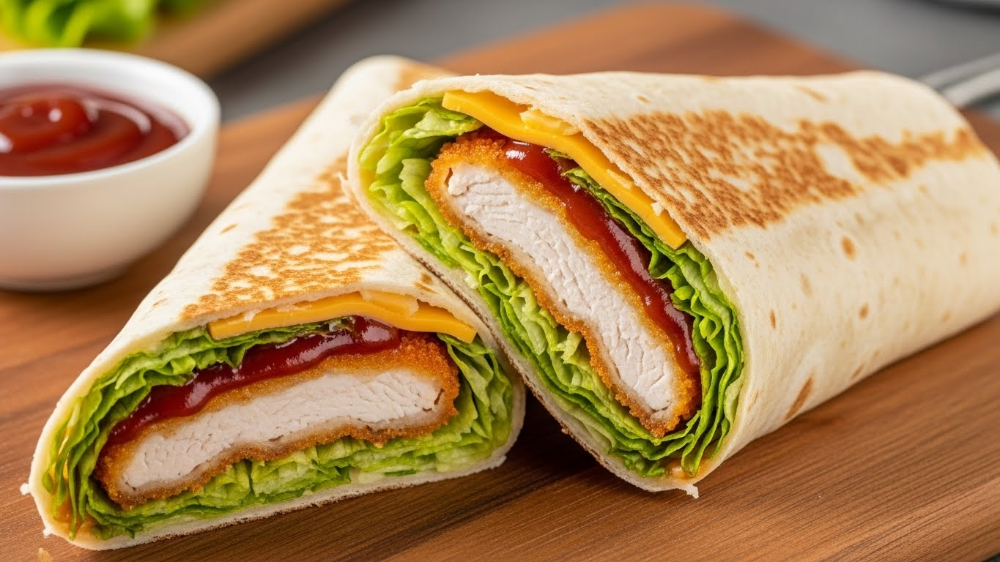 Chicken Schnitzel Wrap