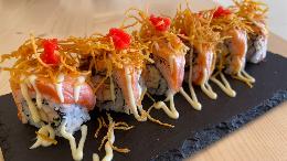 明太三文鱼卷 Aburi Salmon Mentai Roll