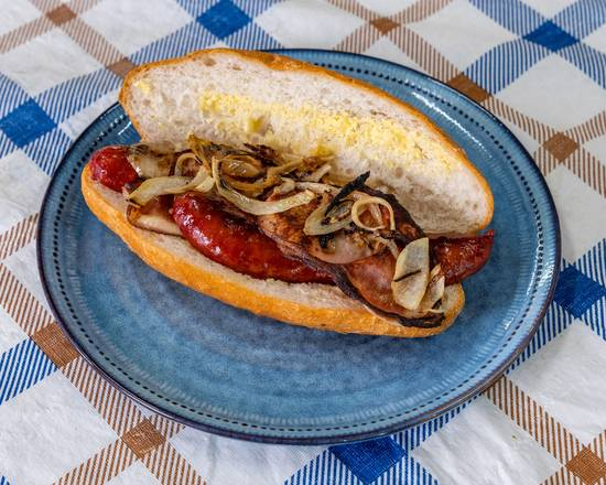Kransky, Bacon and Onion Roll