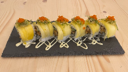 酥脆金针菇芒果卷 Crispy Enoki Mango Roll