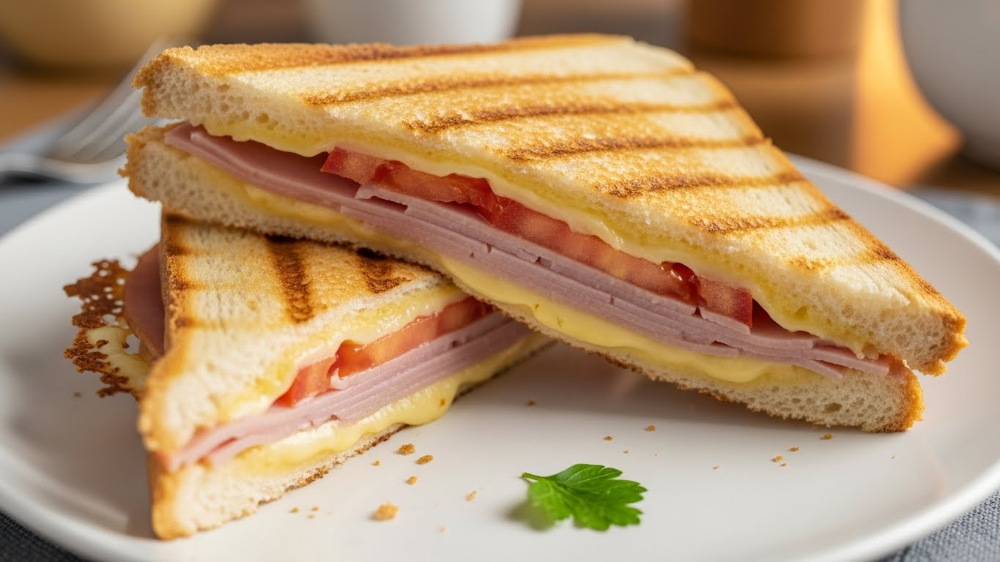 Ham, Cheese and Tomato Toasted or Sandwich