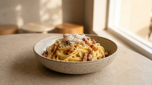 Carbonara Cheesy Homemade Pasta