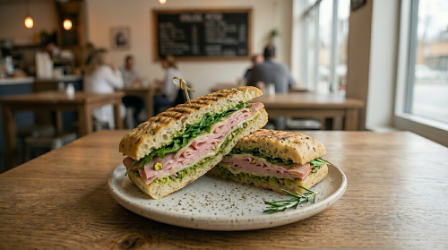 Mortadella Pesto Focaccia