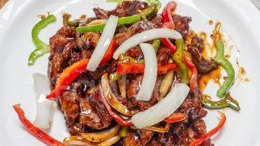 Honey Black Pepper Beef with Rice