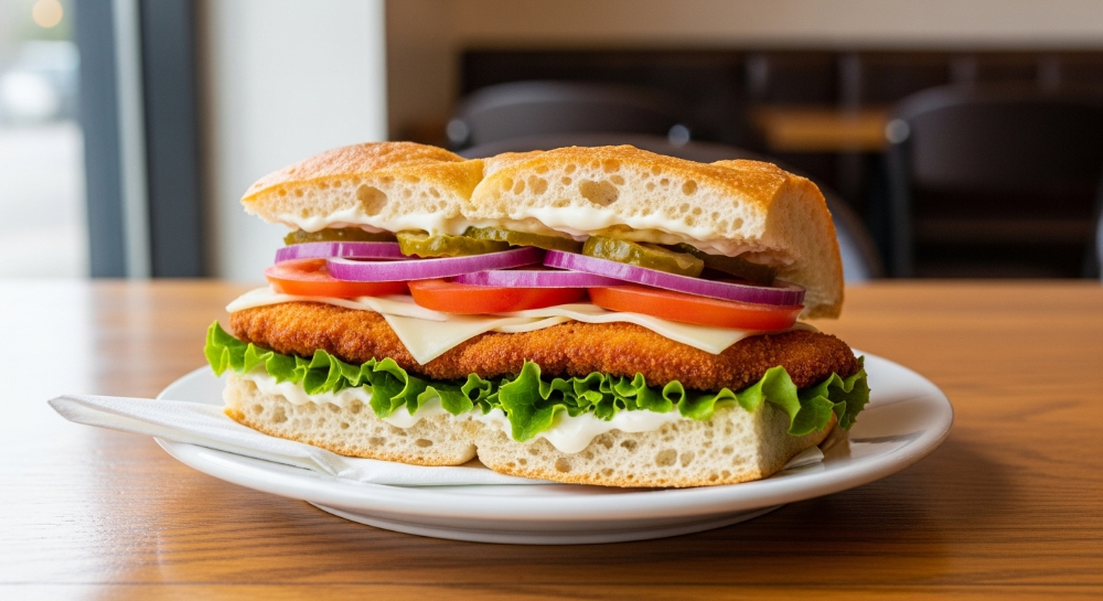 Chicken Schnitzel Focaccia